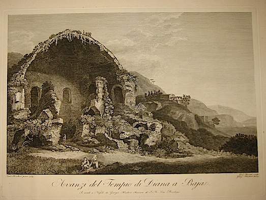 Bartoli Gennaro Avanzi del Tempio di Diana a Baja 1789 Napoli 